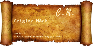 Czigler Márk névjegykártya